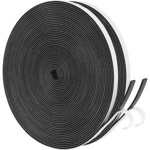 Yotache Thin Weather Stripping 2 Strips Total 65 Feet Long 1/16 Inch Thick X (.25) 1/4 Inch Wide, 1.5mm Foam Gasket Seal Tape For Window, Sliding Door Jamb, Speaker, Dashboard, 2 X 33 Ft Each,653846952769