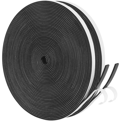 Yotache Thin Weather Stripping 2 Strips Total 65 Feet Long 1/16 Inch Thick X (.25) 1/4 Inch Wide, 1.5mm Foam Gasket Seal Tape For Window, Sliding Door Jamb, Speaker, Dashboard, 2 X 33 Ft Each,653846952769