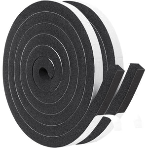 Yotache Window Insulation Weather Stripping 2 Rolls 1/2 Inch Wide X 1/2 Inch Thick, Closed Cell Foam Tape Adhesive Rubber Seal Strip, Total 13 Feet Long (2 X 6.5 Ft Each),
