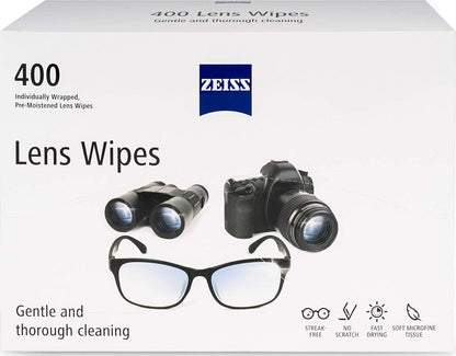 Zeiss Pre-Moistened Alcohol Wipes, Glasses Cleaner, 400 Count