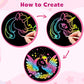 ZMLM Scratch Art Rainbow Notebooks, 2 Pack, Pink, Gift for Ages 3–10, Easter Basket Stuffers