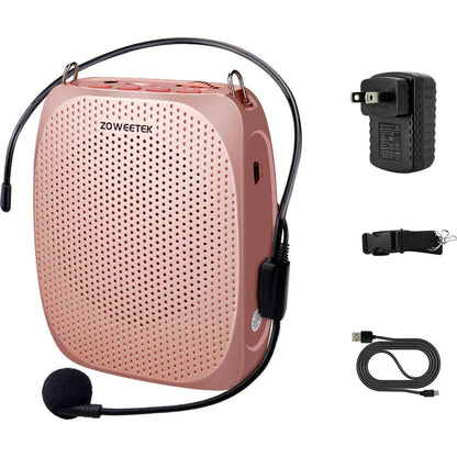 ZOWEETEK Voice Amplifier For Teachers, Original Personal Voice Amplifier, Work Of 12 Hrs, Portable Speaker For Classroom, Meeting, Speech, Tour Guide, Support MP3 Format Audio,