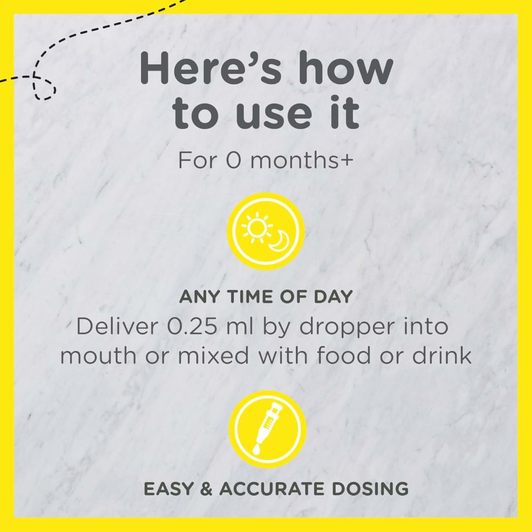 Zarbee's Baby Vitamin D Mullti-Vitamin Drops For 0+ Months 14ml,858438005315