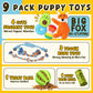 Zeaxuie Puppy Chew Toys 9 Pack for Teething Small Dogs Squeaky Balls and Rope Toys Set