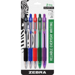 Zebra Pen Z-Grip Ballpoint Retractable Pen, 1.0mm, Assorted, 5-Pack,