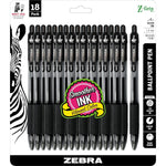 Zebra Pen Z-Grip Retractable Ballpoint Pen, Medium Point, 1.0mm, Black Ink, 18 Pieces, Model Number: 22218 (Pack Of 48, 864 Count Total),
