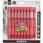 Zebra Pen Z-Grip Retractable Ballpoint Pen, Medium Point, Red Ink (Pack Of 1, 18 Count Total),