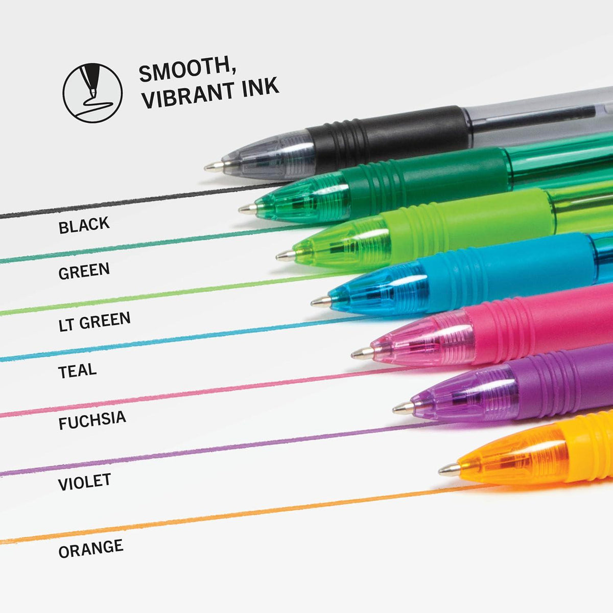 Zebra Pen Z-Grip Retractable Ballpoint Pen, Medium Point, 1.0mm, Assorted Fashion Colors, 7-Pack (22276),