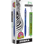 Zebra Pen Z-Grip Retractable Ballpoint Pen, Medium Point, 1.0mm, Blue Ink, 12-Count (22220) - (Case Of 6, 72 Count Total),