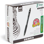 Zebra Pen Z-Grip Retractable Ballpoint Pen, Medium Point, 1.0mm, Black Ink, 48-Pack,