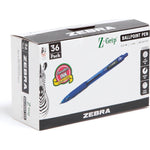 Zebra Pen Z-Grip Retractable Ballpoint Pen, Medium Point, 1.0mm, Blue Ink, 36-Pack,