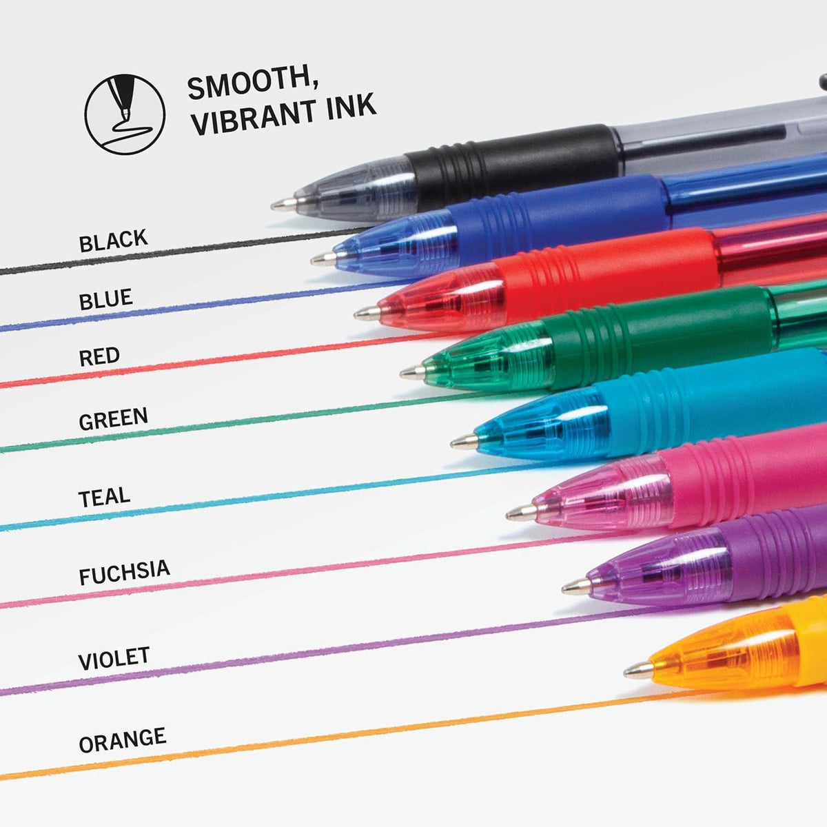 Zebra Pen Z-Grip Retractable Ballpoint Pen, Medium Point, 1.0mm, Assorted Fashion Colors - 18 Pieces (22208),