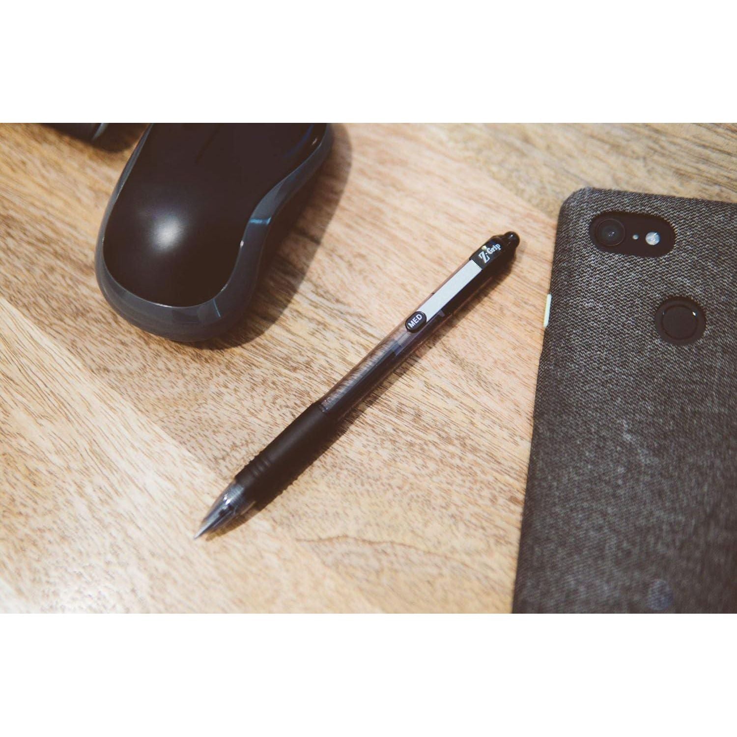 Zebra Pen Z-Grip Retractable Ballpoint Pen, Medium Point, 1.0mm, Black Ink, 18 Pieces, Model Number: 22218 (Pack Of 48, 864 Count Total),
