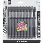 Zebra Pen Z-Grip Retractable Ballpoint Pen, Medium Point, Black Ink, Model Number: 22218, 18-Pack (22218),