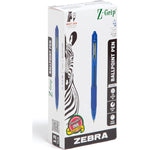 Zebra Pen Z-Grip Retractable Ballpoint Pen, Medium Point, 1.0mm, Blue Ink, 12-Count (22220),