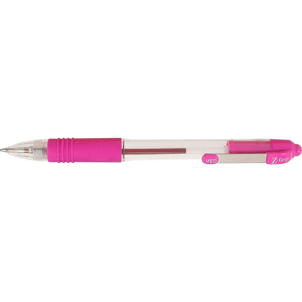 Zebra Z-Grip Retractable Ballpoint Pen, 1.0mm, Fuchsia, 12 Pack (22170),