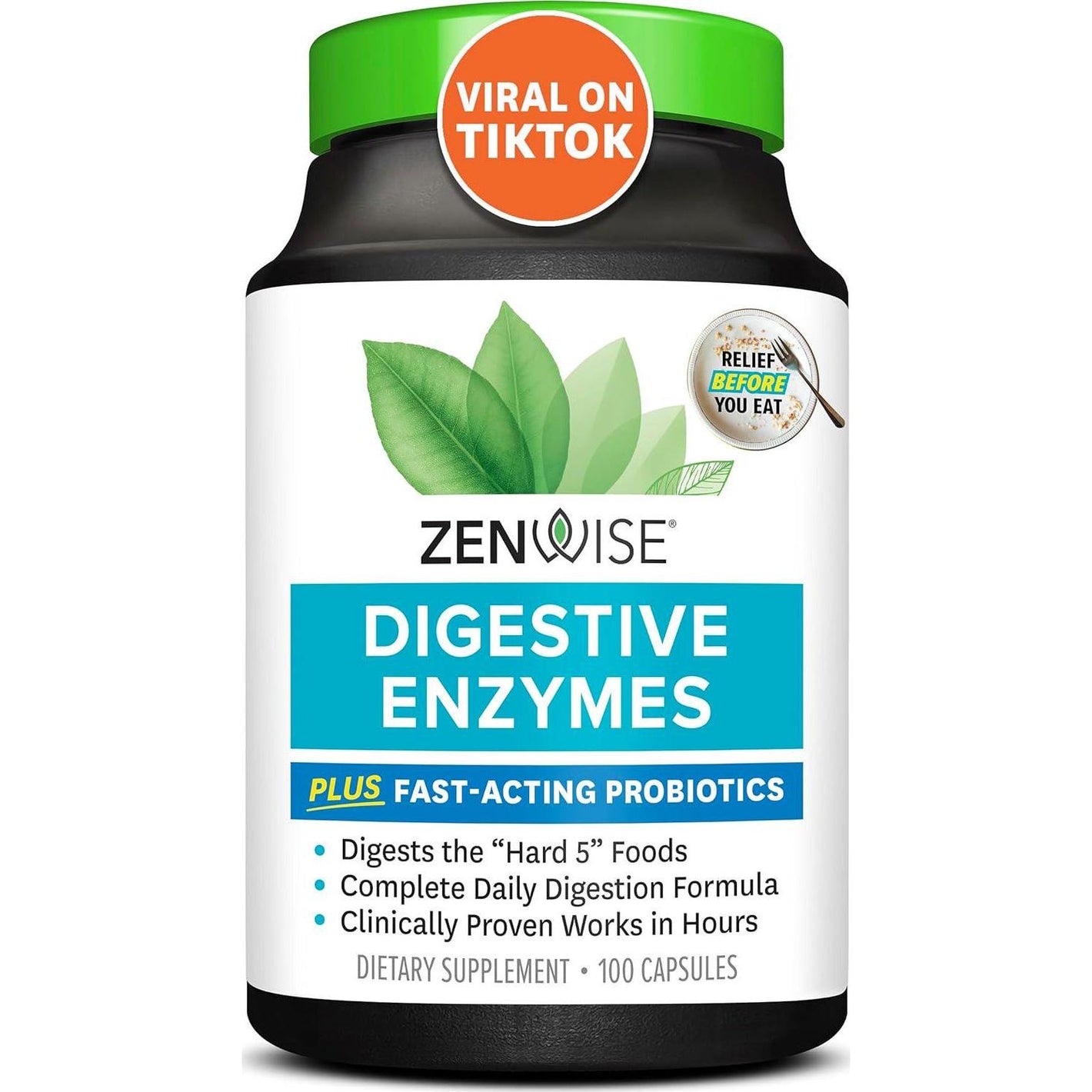 Zenwise Health Zenwise Health Digestive Enzymes And Bromelain For Gut Health - Probiotic Multi Enzymes With Prebiotics And Probiotics For Women And Men For Digestive Health And Bloating Relief For Digestion - 100 CT