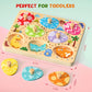 Zeoddler Wooden Dinosaur Egg Puzzle 8 Piece Set Montessori Toy for Toddlers Boys and Girls Ages 3+