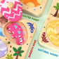 Zeoddler Wooden Dinosaur Egg Puzzle 8 Piece Set Montessori Toy for Toddlers Boys and Girls Ages 3+