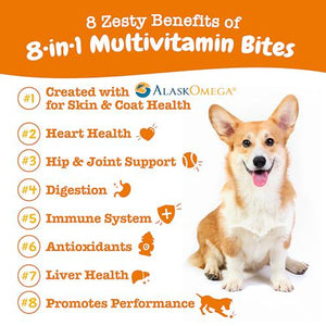 Zesty Paws Multivitamin Chews for Dogs, Joint, Skin, Digestive & Immune Support, Chicken Flavor, 90 Ct