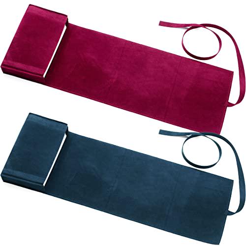 Zhengmy Tarot Card Cloth Set, 2 Pcs, Velvet Wrap + Pouch, Black, For Oracle Deck Storage & Tarot Spread Protection