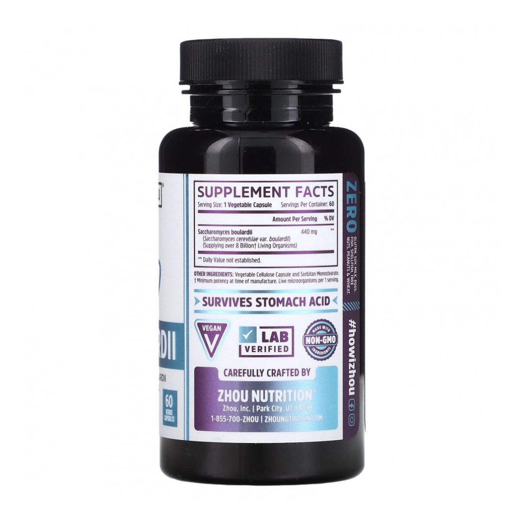 ZHOU Saccharomyces Boulardii 60 Veg Capsules,669191820165