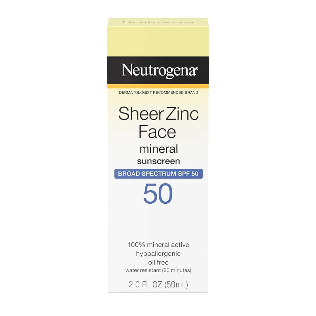 Neutrogena Sheer Zinc Face SPF 50 MIneral Sunscreen 59ml,086800110811