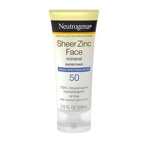 Neutrogena Sheer Zinc Face SPF 50 MIneral Sunscreen 59ml,086800110811