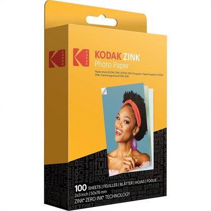Zink KODAK 2 X3 Premium Photo Paper (100 Sheets) Compatible With KODAK PRINTOMATIC, KODAK Smile And Step Cameras And Printers(Packaging May Vary),