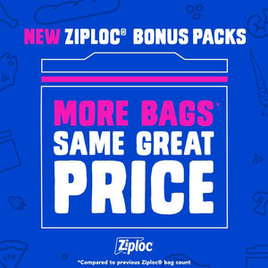 Ziploc Sandwich and Snack Bags, Grip ‘n Seal Technology, 105 Bags Total, Convenient & Easy to Use