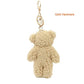 Zitokin 5-Inch Bear Plush Keychain for Kids, 1 Pc with Purple/Brown Heart, Cute Teddy Bag Pendant Gift for Girls