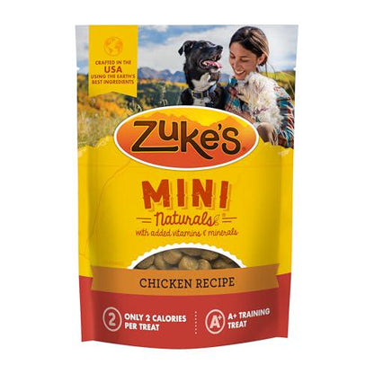 Zuke’s Mini Naturals Dog Training Treats Real Chicken Recipe 16 oz Resealable Pouch