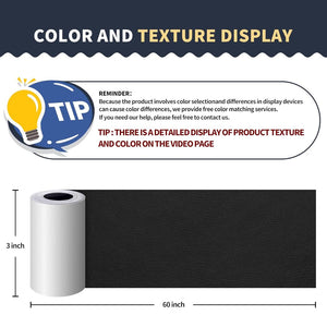 ONine Black Leather Repair Tape (3 Inch x 60 Inch)