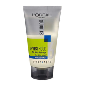 L'Oreal Paris Studio Line No.6 Invisi Hold Normal Strength 24H Natural Clear Hair Gel 150ml