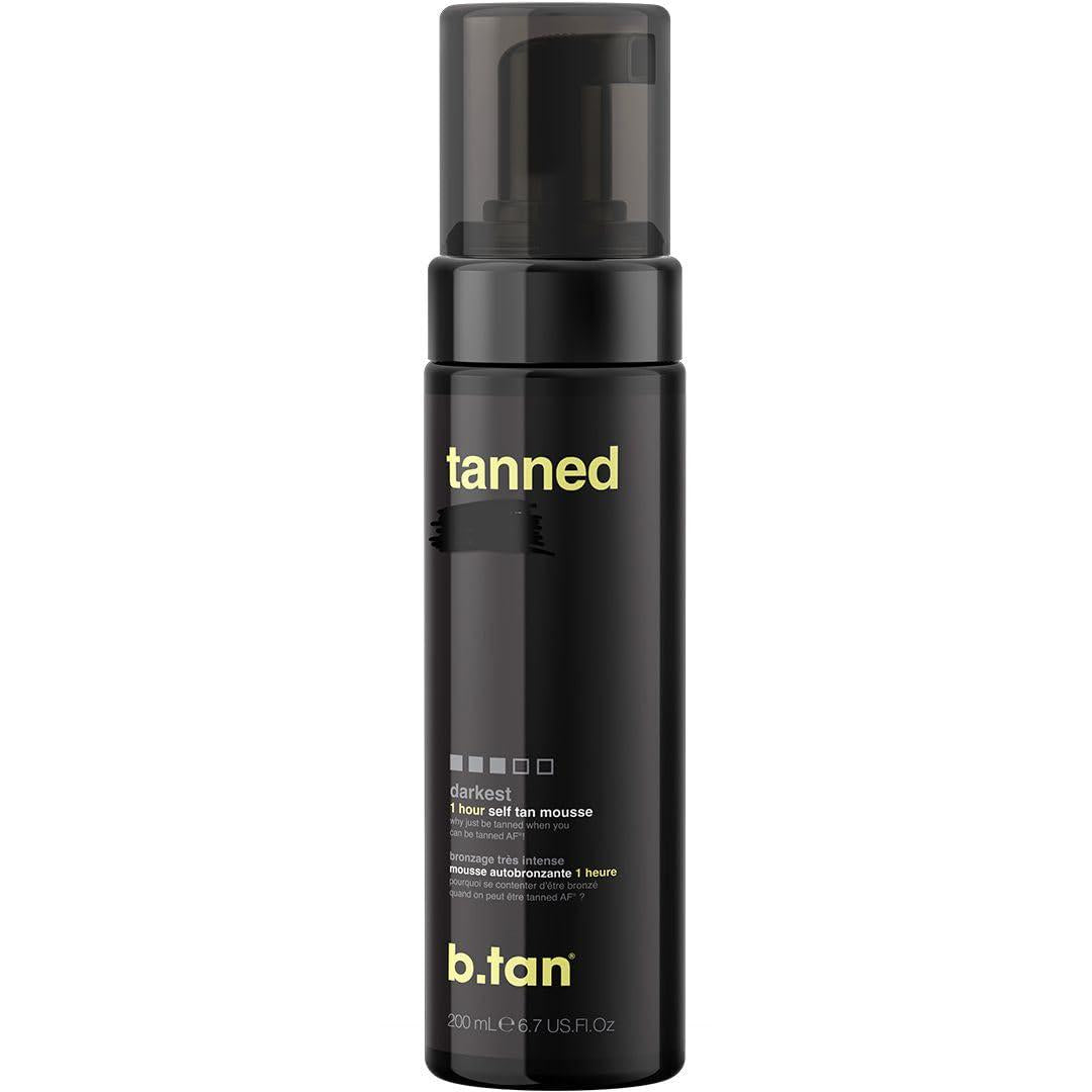 B.TAN B.tan Dark Self Tanner Mousse | Get Tanned - Best, 1 Hour Express Sunless Tanning Foam, No Fake Tan Smell, Ultra Dark Bronzing Glow, Face And Body, Vegan, Cruelty Free, 6.7 Fl Oz