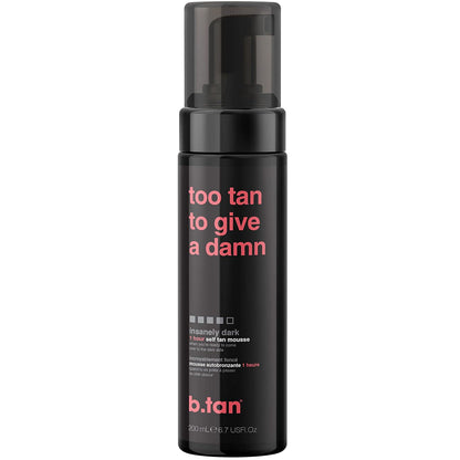 B.TAN B.tan Ultra Dark Self Tanner Mousse | Too Tan - Best, 1 Hour Express Sunless Tanning Foam, Gold Bronzing Glow, No Fake Tan Smell, Face And Body, Vegan, Cruelty And Paraben Free, 6.7 Fl Oz