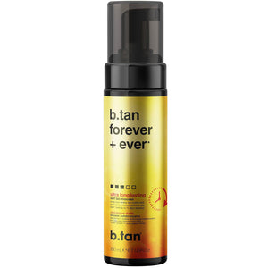 B.TAN B.tan Ultra Long Lasting Self Tanner Mousse | Forever And Ever - Lasts Up To 11 Days, Fast, 1 Hour Express Sunless Tanning Foam, No Fake Tan Smell, Dark Bronze Glow, Vegan, Cruelty Free, 6.7 Fl Oz