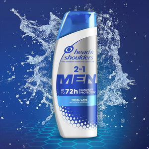 Head & Shoulders Men Total Care Sea Minerals 2-In-1 Anti-Dandruff Shampoo + Conditioner 400ml,8001841713373,