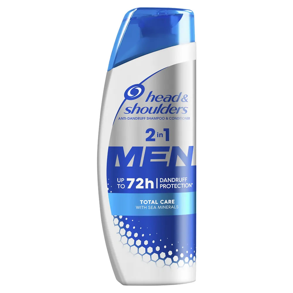 Head & Shoulders Men Total Care Sea Minerals 2-In-1 Anti-Dandruff Shampoo + Conditioner 400ml,8001841713373,