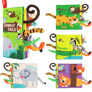Beiens Baby Crinkle Cloth Books Touch and Feel Soft Learning Toys for Infants 0 18 Months