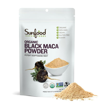 Sunfood Superfoods Organic Black Maca Powder 113g