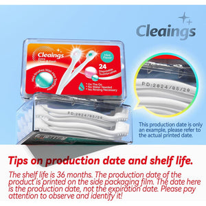 CleAings Mini Disposable Toothbrushes with Toothpaste & Pick, Travel-Friendly, 24 Count, Mixed Flavor Pack