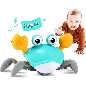 Control Future Crawling Crab Baby Toy, Musical Tummy Time Toy, Ages 3–36 Months, Learning & Walking Infant Toy Gift