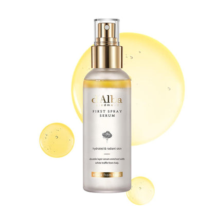 d'Alba Piedmont D'alba Piedmont Italian White Truffle First Spray Serum, Vegan Skin Care, Light-weight Face Moisturizer, Glow Serum For Radiant Skin, Non Comedogenic, All In One Mist, Korean Skin Care (3.38 Fl Oz.)