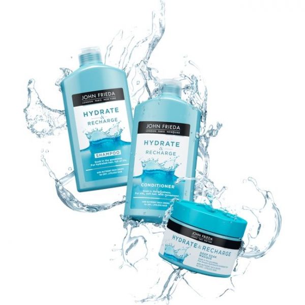 John Frieda Hydrate & Recharge Nutrient Rich Drops Shampoo 250ml,5037156263633,