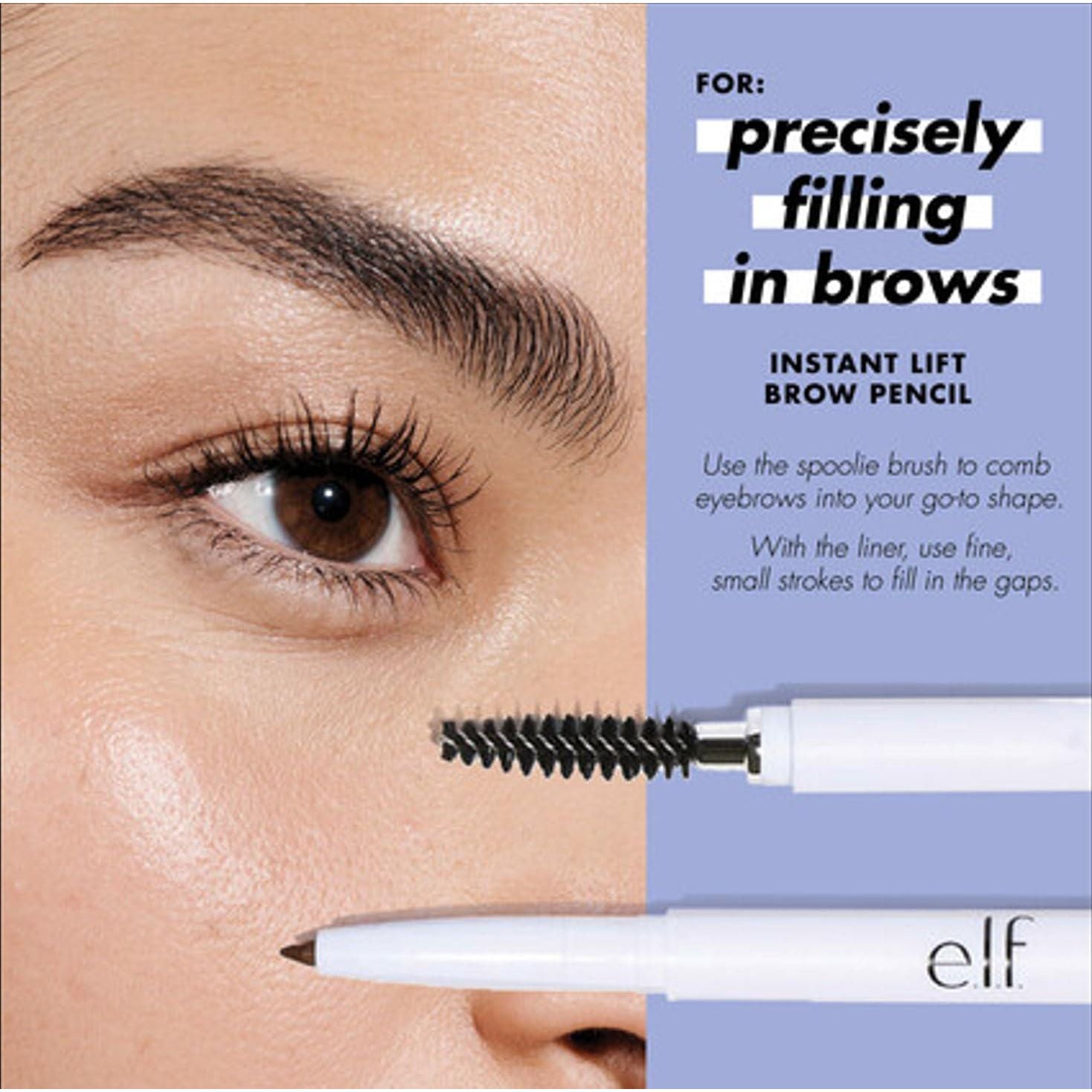 E.l.f. Instant Lift Brow Pencil, Dual-Sided, Precise, Fine Tip, Shapes, Defines, Fills Brows, Contours, Combs, Tames, Blonde, 0.006 Oz,