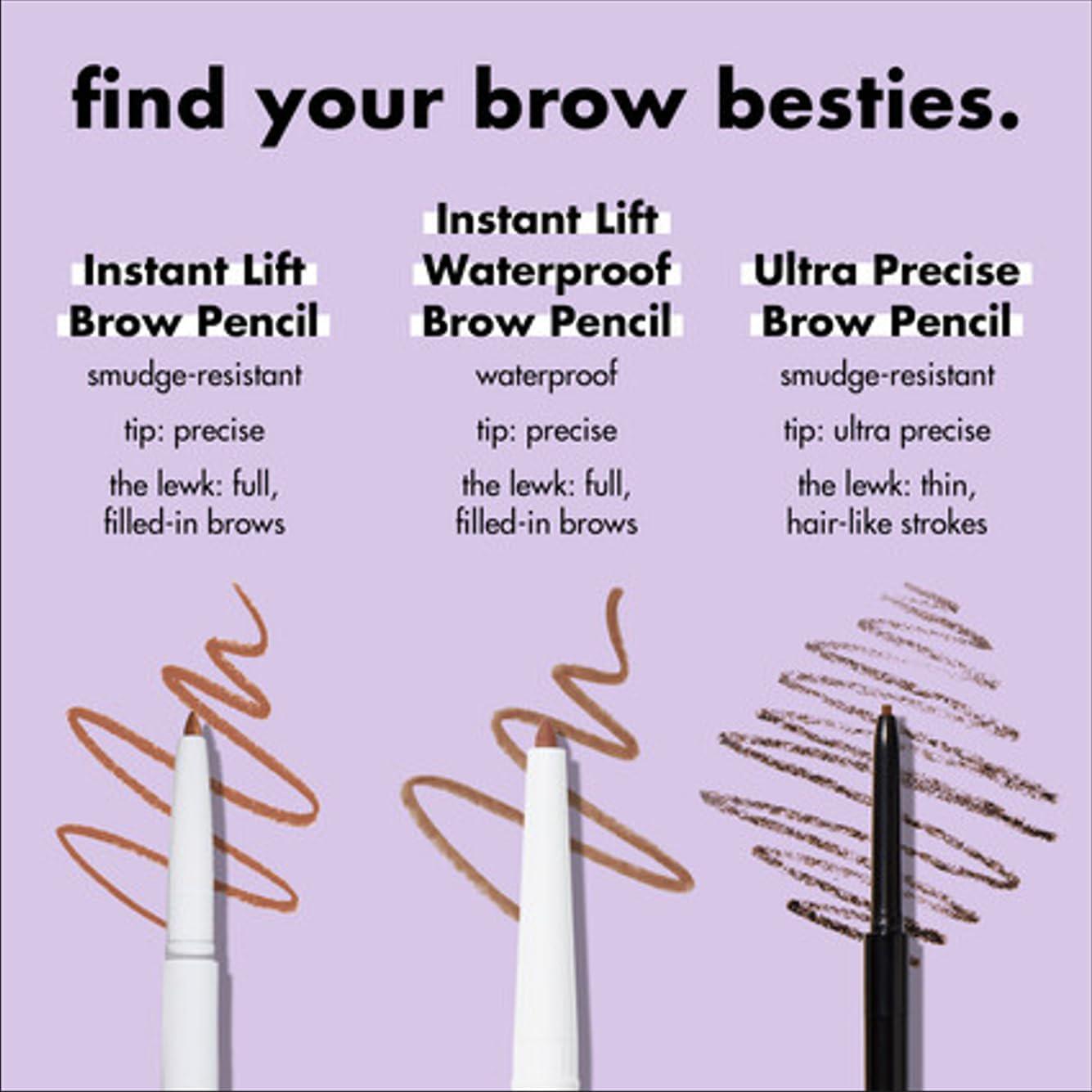E.l.f. Instant Lift Brow Pencil, Dual-Sided, Precise, Fine Tip, Shapes, Defines, Fills Brows, Contours, Combs, Tames, Blonde, 0.006 Oz,