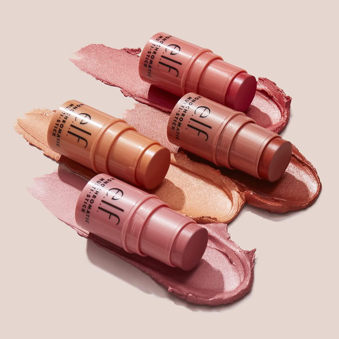 E.l.f. Monochromatic Multi Stick, Luxuriously Creamy And Blendable Color, For Eyes, Lips And Cheeks, Bronzed Cherry, 0.17 Oz (5g),