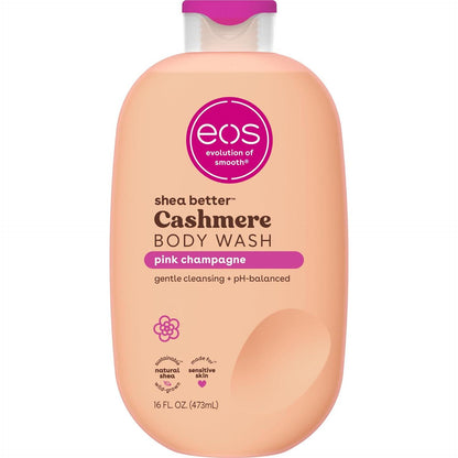 eos Eos Shea Better Cashmere Body Wash, Pink Champagne, Moisturizing And Nourishing, PH Balanced Creamy Gel Formula, Paraben And Phthalate Free, Sensitive Skin,16 Fl Oz