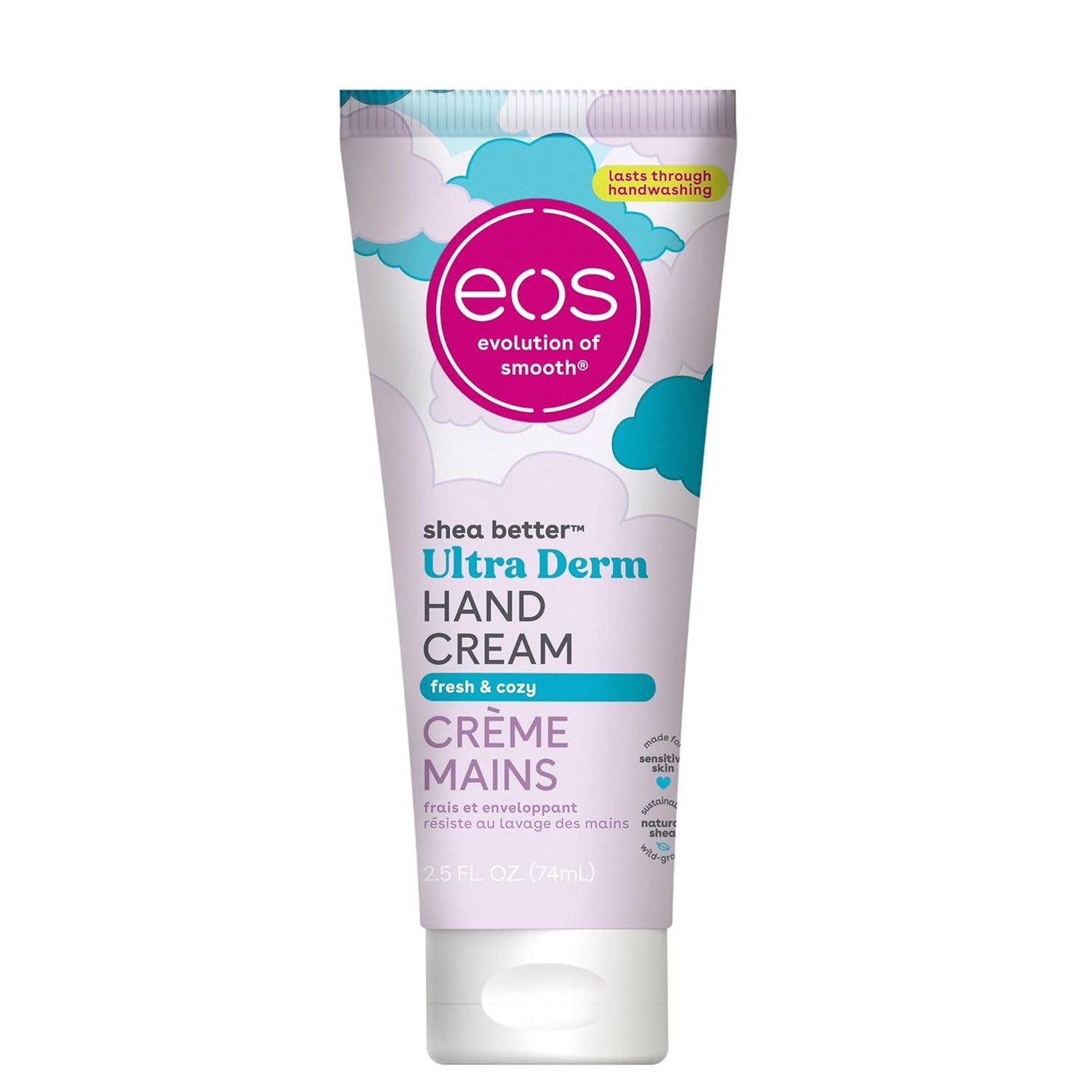 eos Eos Shea Better Hand Cream- Fresh And Cozy, 24-Hour Moisture Skin Care, Lasts Through Hand Washing, 2.5 Fl Oz